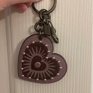 Coach Heart Keychain